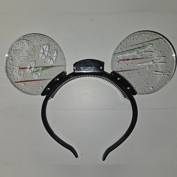 Disney Parks Star Wars Mickey Glow Ears Lightup Death Star Fighters+ Grogu Frame - Picture 3 of 5